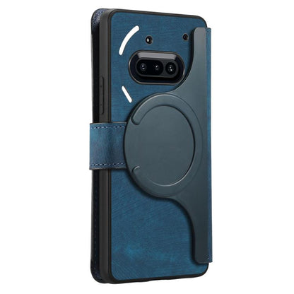 For Nothing Phone 3a CaseNeo MagSafe RFID Anti-theft Retro Leather Phone Case(Blue)