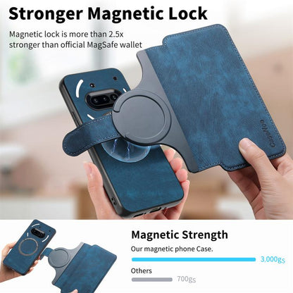 For Nothing Phone 3a CaseNeo MagSafe RFID Anti-theft Retro Leather Phone Case(Blue)