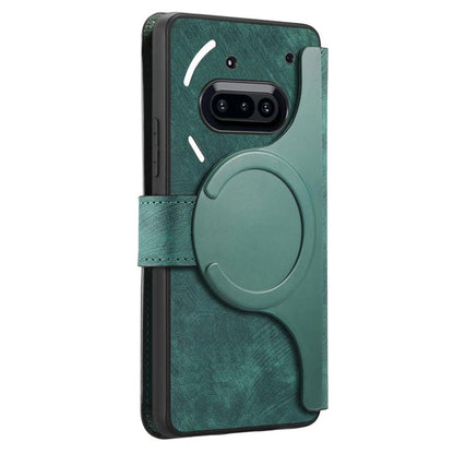 For Nothing Phone 3a CaseNeo MagSafe RFID Anti-theft Retro Leather Phone Case(Green)