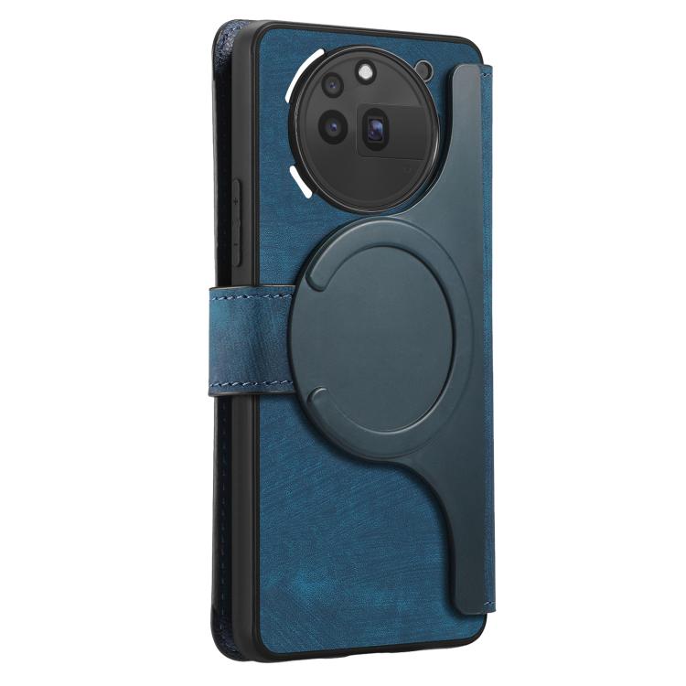 For Nothing Phone 3a Pro CaseNeo MagSafe RFID Anti-theft Retro Leather Phone Case(Blue)