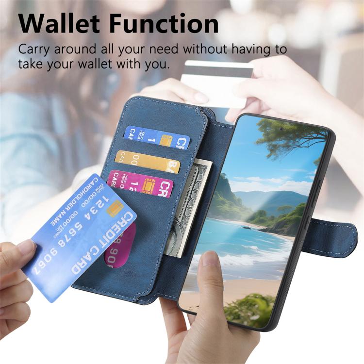 For Nothing Phone 3a Pro CaseNeo MagSafe RFID Anti-theft Retro Leather Phone Case(Blue)