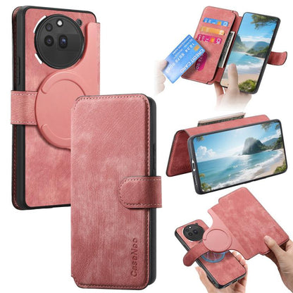 For Nothing Phone 3a Pro CaseNeo MagSafe RFID Anti-theft Retro Leather Phone Case(Pink)