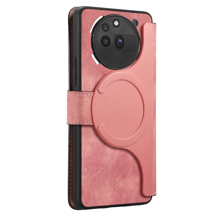 For Nothing Phone 3a Pro CaseNeo MagSafe RFID Anti-theft Retro Leather Phone Case(Pink)