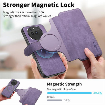 Pour Étui Nothing Phone 3a ProCoque de téléphone rétro en cuir anti-vol RFID MagSafe Neo (violet)