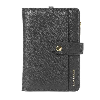 DUX DUCIS PU Leather RFID Multi-card Wallet with Lanyard(Grey)