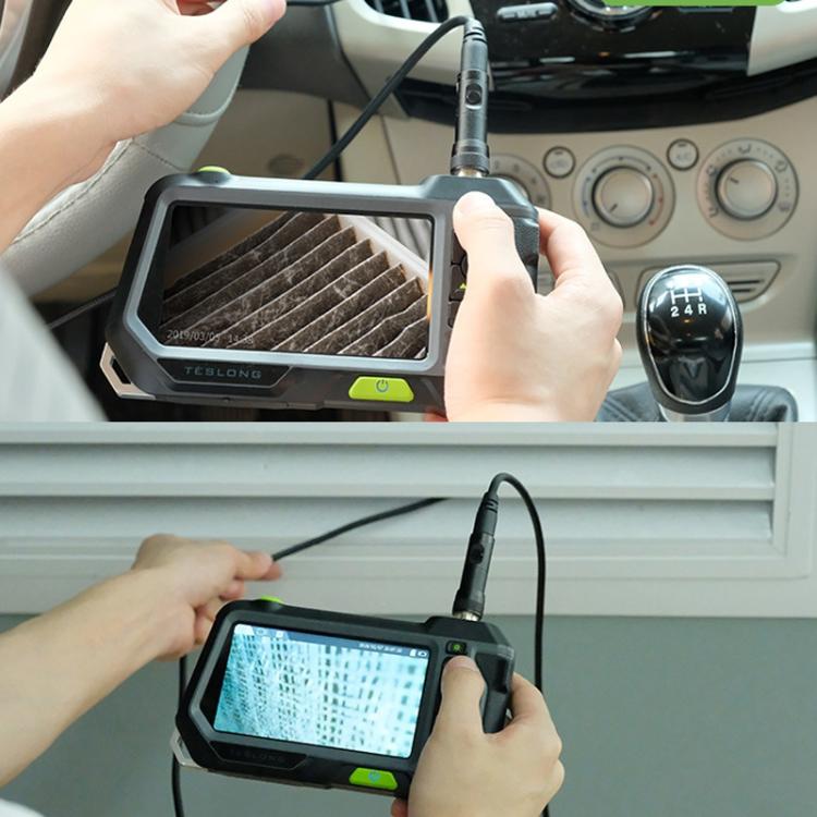 TESLONG NTS500 Industrial Pipeline Endoscope with 5 inch HD Screen, Model:5.5mm Single Lens / 3m