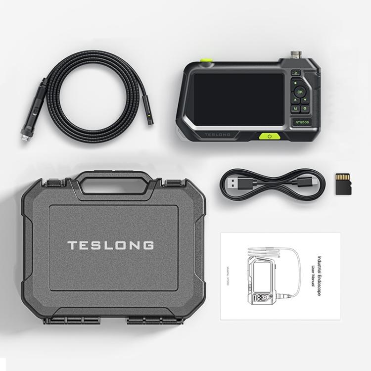 TESLONG NTS500 Industrial Pipeline Endoscope with 5 inch HD Screen, Model:5.5mm Single Lens / 3m