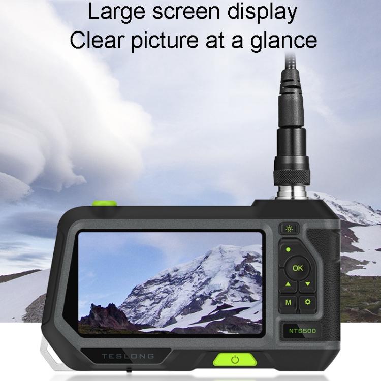 TESLONG NTS500 Industrial Pipeline Endoscope with 5 inch HD Screen, Model:5.5mm Single Lens / 3m