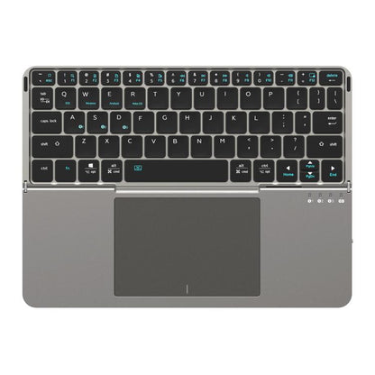 DUX DUCIS OK Fold Series Two-fold Touch Wireless Bluetooth Keyboard Tablet Leather Case(Black)