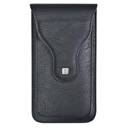 VIETAO Dual-Layer Pockets Crazy Horse Waist-Hanging Phone Bag(Black)