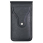 VIETAO Dual-Layer Pockets Crazy Horse Waist-Hanging Phone Bag(Black)