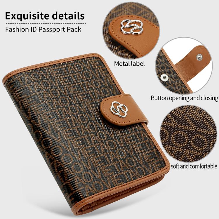 Porte-cartes passeport multifonctionnel en cuir VIETAO VT-ZP-240 (café)