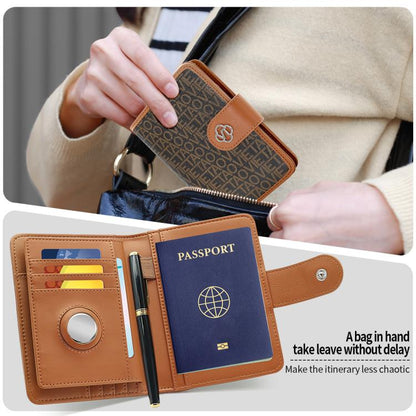 Porte-cartes passeport multifonctionnel en cuir VIETAO VT-ZP-240 (café)