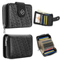 VIETAO VT-ZP-241 Multifunctional Leather Card Holder Wallet(Black Grey)