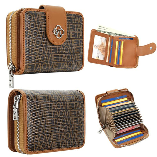 VIETAO VT-ZP-241 Multifunctional Leather Card Holder Wallet(Coffee)