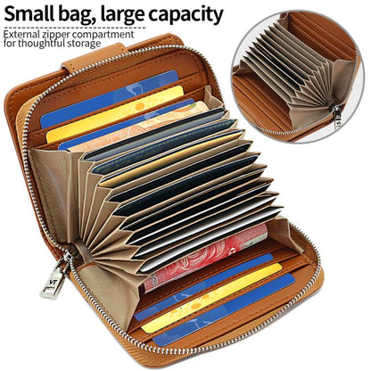 VIETAO VT-ZP-241 Multifunctional Leather Card Holder Wallet(Coffee)