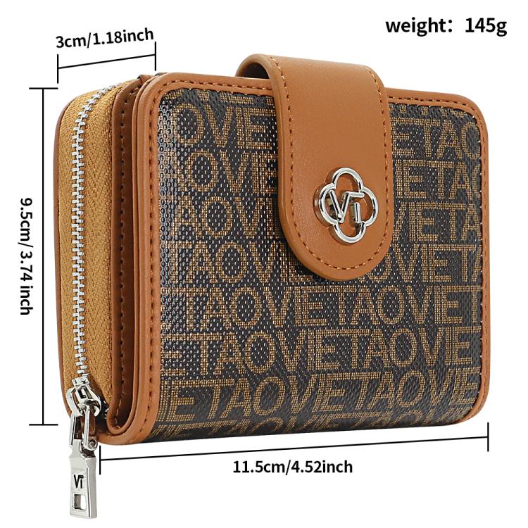 VIETAO VT-ZP-241 Multifunctional Leather Card Holder Wallet(Coffee)