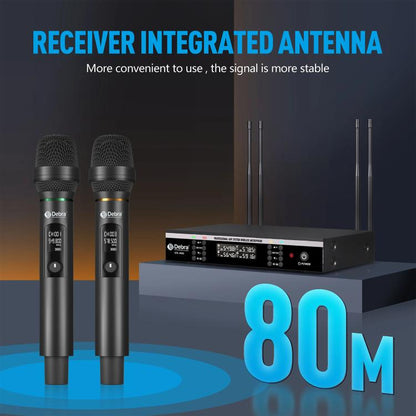 DEBRA UX-400 UHF Wireless Rechargeable Microphone System 4-in-1(US Plug)