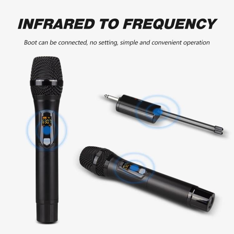 DEBRA A-25 UHF Wireless Rechargeable Microphone System for Stage KTV, Model:One Mic(Gold)