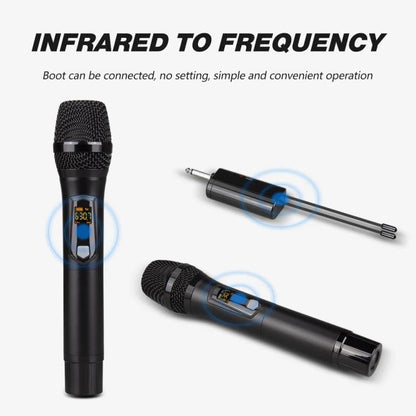 DEBRA A-25 UHF Wireless Rechargeable Microphone System for Stage KTV, Model:One Mic(Gold)