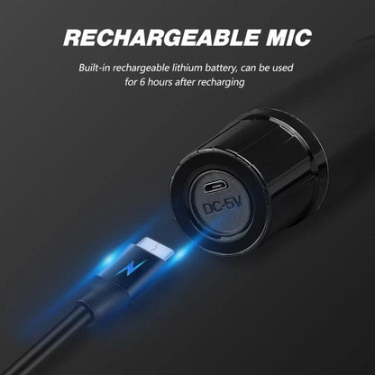 DEBRA A-25 UHF Wireless Rechargeable Microphone System for Stage KTV, Model:One Mic(Black)