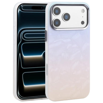 For iPhone 17 Pro Max DFANS DESIGN Cloud Series Feather Texture Shockproof Phone Case(Gradient Purple)