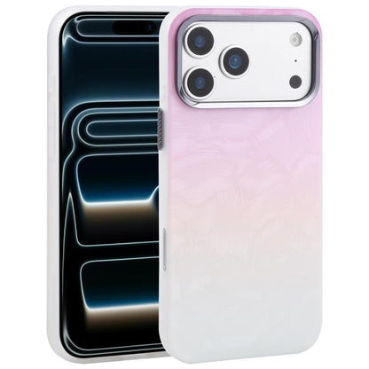 For iPhone 17 Pro Max DFANS DESIGN Cloud Series Feather Texture Shockproof Phone Case(Gradient Pink)
