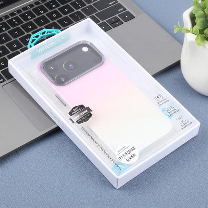 For iPhone 17 Pro Max DFANS DESIGN Cloud Series Feather Texture Shockproof Phone Case(Gradient Pink)