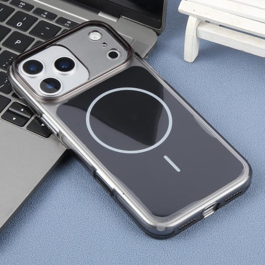 For iPhone 17 Pro Max DFANS DESIGN Original Series PC Transparent Thin Circle MagSafe Phone Case(Black)