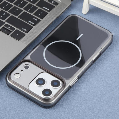 For iPhone 17 Pro Max DFANS DESIGN Original Series PC Transparent Thin Circle MagSafe Phone Case(Black)