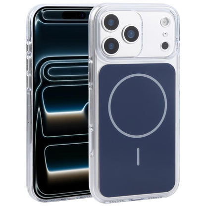 For iPhone 17 Pro Max DFANS DESIGN Original Series PC Transparent Thin Circle MagSafe Phone Case(Blue)