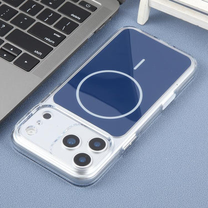 For iPhone 17 Pro Max DFANS DESIGN Original Series PC Transparent Thin Circle MagSafe Phone Case(Blue)
