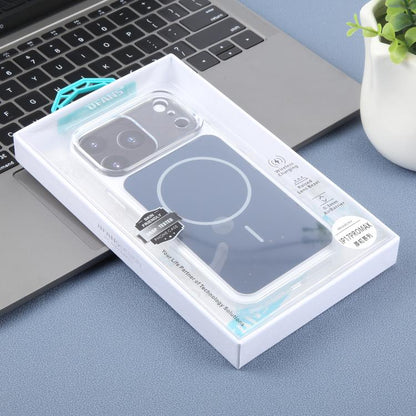 For iPhone 17 Pro Max DFANS DESIGN Original Series PC Transparent Thin Circle MagSafe Phone Case(Blue)