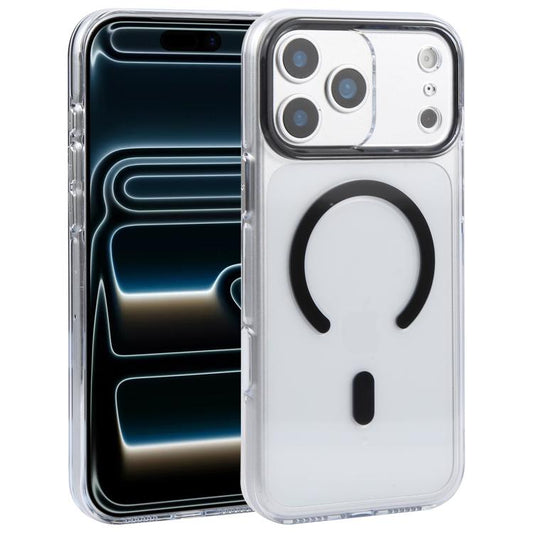 For iPhone 17 Pro Max DFANS DESIGN Rainbow Series MagSafe Magnetic Transparent Phone Case(Black)