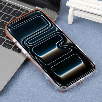 For iPhone 17 Pro Max DFANS DESIGN Rainbow Series MagSafe Magnetic Transparent Phone Case(Orange)