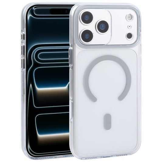 For iPhone 17 Pro Max DFANS DESIGN Rainbow Series MagSafe Magnetic Transparent Phone Case(Grey)