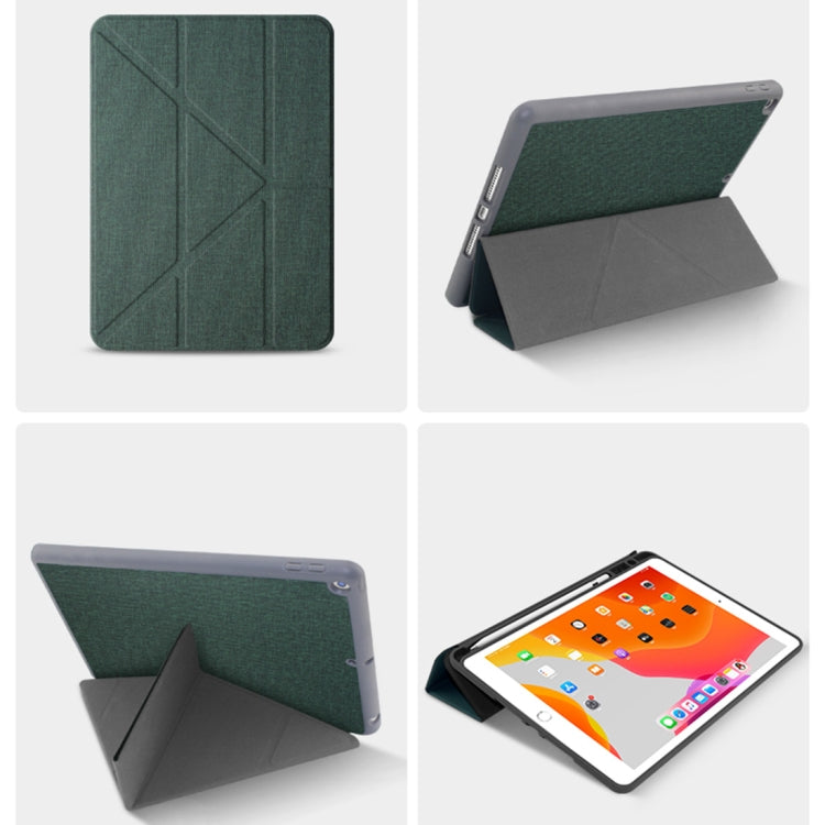 Étui de tablette en cuir intelligent Mutural Multi-fold pour iPad Air 2022 / 2020 10.9 (noir)