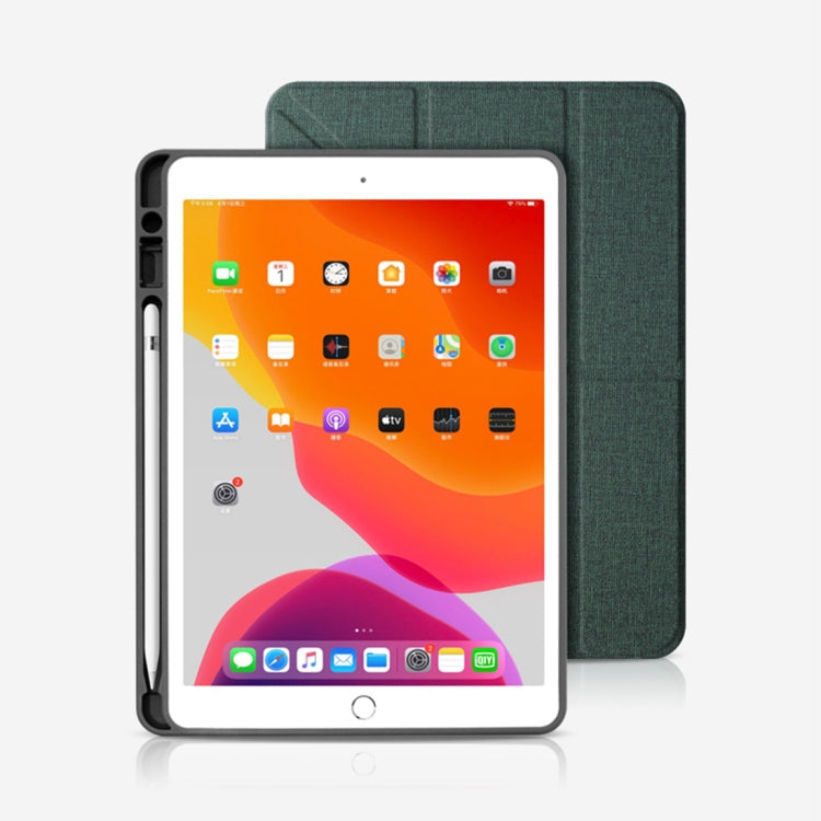 Étui de tablette en cuir intelligent Mutural Multi-fold pour iPad Air 2022 / 2020 10.9 (noir)