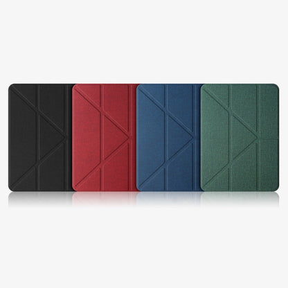 Étui de tablette en cuir intelligent Mutural Multi-fold pour iPad Air 2022 / 2020 10.9 (noir)