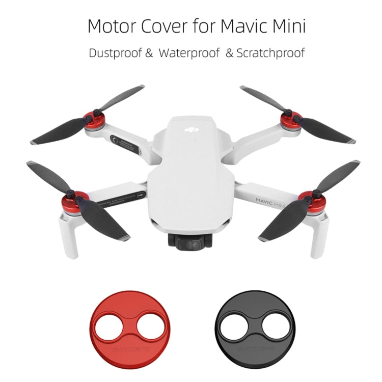 Sunnylife Dust-proof Waterproof Aluminum Alloy Motor Cover for DJI Mini 3 Pro/Mavic Mini/Mini SE(Black)