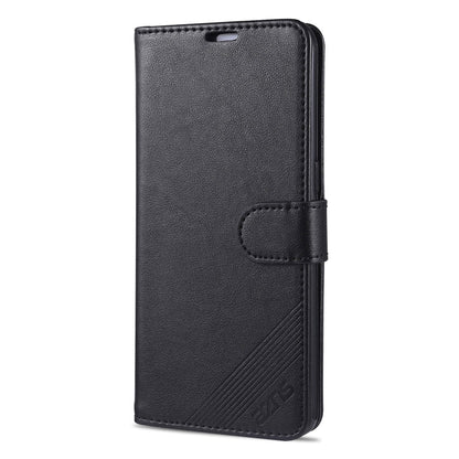 For OPPO F17 Pro / A93 AZNS Sheepskin Texture Horizontal Flip Leather Case with Holder & Card Slots & Wallet(Black)