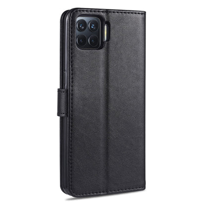 For OPPO F17 Pro / A93 AZNS Sheepskin Texture Horizontal Flip Leather Case with Holder & Card Slots & Wallet(Black)