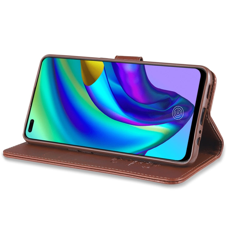 For OPPO F17 Pro / A93 AZNS Sheepskin Texture Horizontal Flip Leather Case with Holder & Card Slots & Wallet(Black)