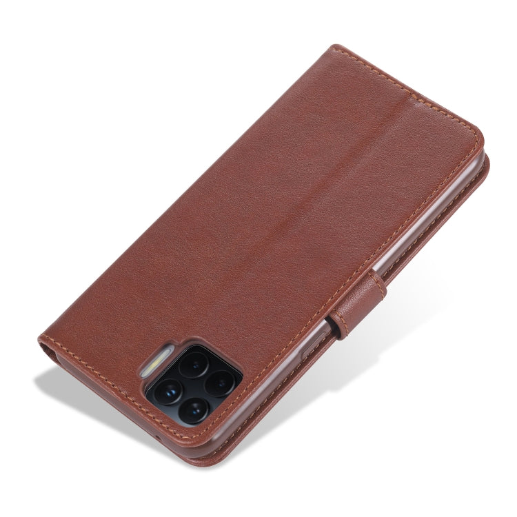 For OPPO F17 Pro / A93 AZNS Sheepskin Texture Horizontal Flip Leather Case with Holder & Card Slots & Wallet(Black)
