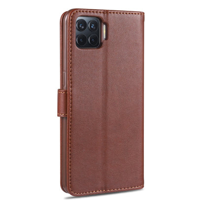 For OPPO F17 Pro / A93 AZNS Sheepskin Texture Horizontal Flip Leather Case with Holder & Card Slots & Wallet(Brown)