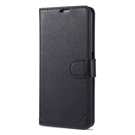 For OPPO Realme 7 4G AZNS Sheepskin Texture Horizontal Flip Leather Case with Holder & Card Slots & Wallet(Black)