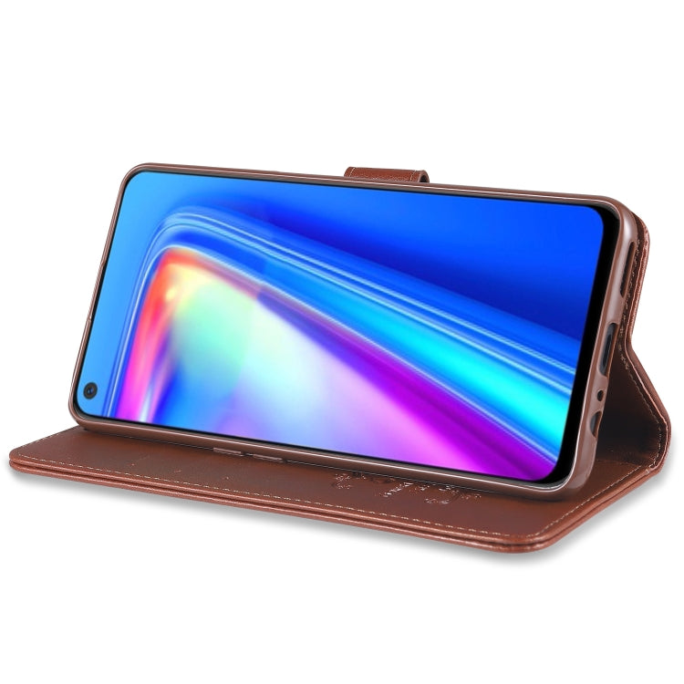 For OPPO Realme 7 4G AZNS Sheepskin Texture Horizontal Flip Leather Case with Holder & Card Slots & Wallet(Black)