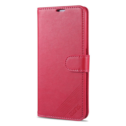 For OPPO Realme 7 4G AZNS Sheepskin Texture Horizontal Flip Leather Case with Holder & Card Slots & Wallet(Red)