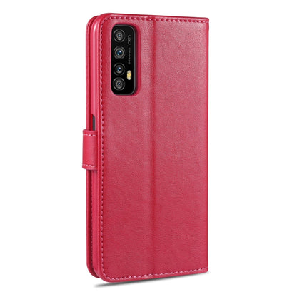 For OPPO Realme 7 4G AZNS Sheepskin Texture Horizontal Flip Leather Case with Holder & Card Slots & Wallet(Red)