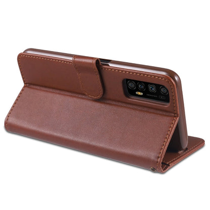 For OPPO Realme 7 4G AZNS Sheepskin Texture Horizontal Flip Leather Case with Holder & Card Slots & Wallet(Red)